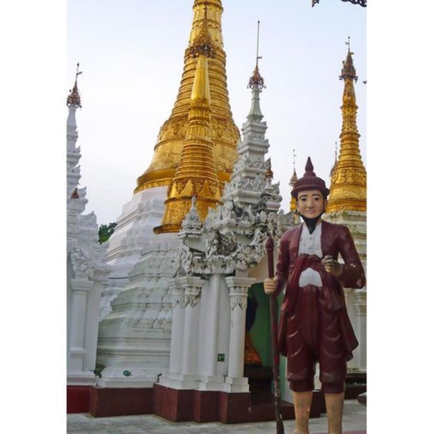 Statues of Bo Bo Aung, a famous wizard in Burma, are featured in temples across the country