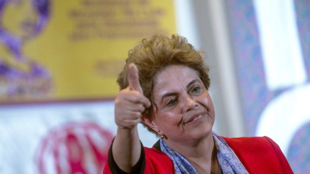 Dilma Rousseff durante evento em São Paulo