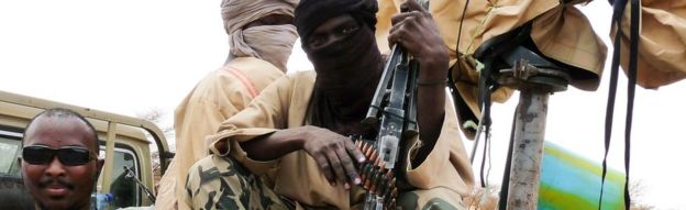 Militants in Mali pictured in 2012