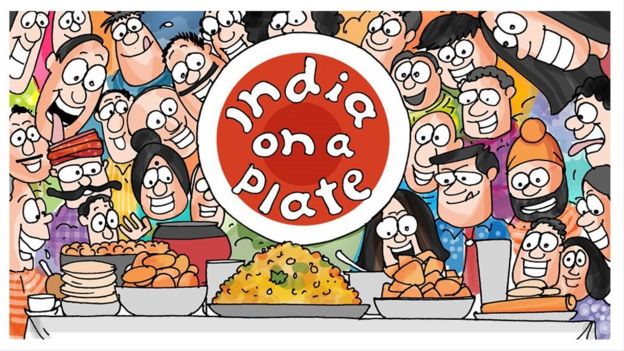 India on a plate cartoon