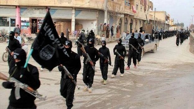 Islamic State militants in Raqqa (Jan 2014)