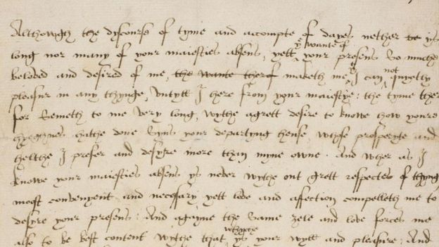 Carta de Catalina Parr a Enrique VIII