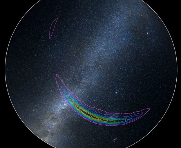 sky map showing signal location