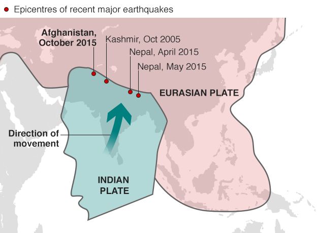 map of tectonic plate and earthquake locations