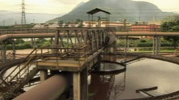 Planta de tratamiento de aguas residuales en Cubatão