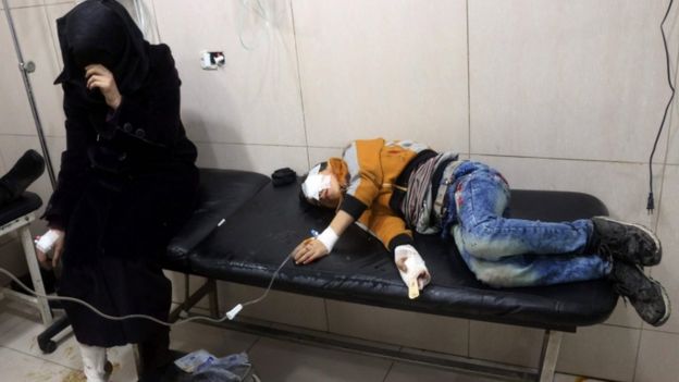 Sirios heridos en un hospital