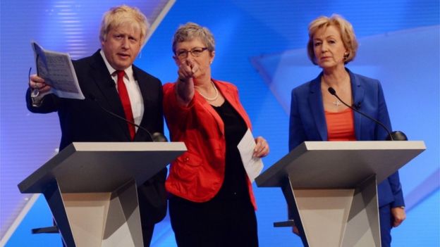 Boris Johnson, Gisela Stuart and Andrea Leadsom