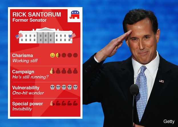 Rick Santorum trading card