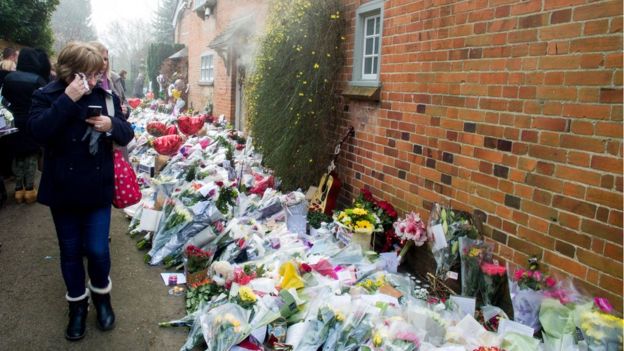 Flowers outside George Michael's home