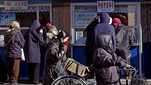 Mercado en Pyongyang.