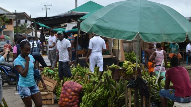 The market in Quibdo