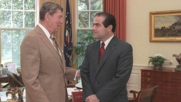 Ronald Reagan and Antonin Scalia