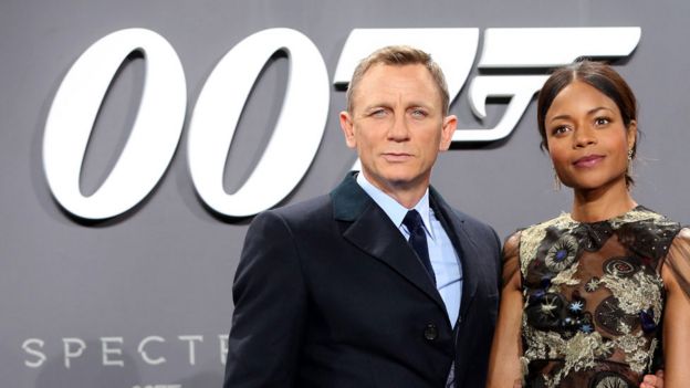 Naomie Harris with Daniel Craig