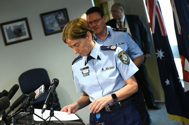 NSW Police Commissioner Catherine Burn addresses the media