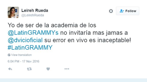 Comentario en Twitter: 