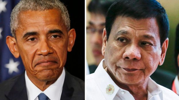 Hai tổng thống Barack Obama và Rodrigo Duterte