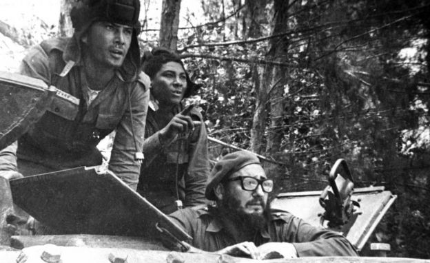 Fidel Castro en Bahía de Cochinos
