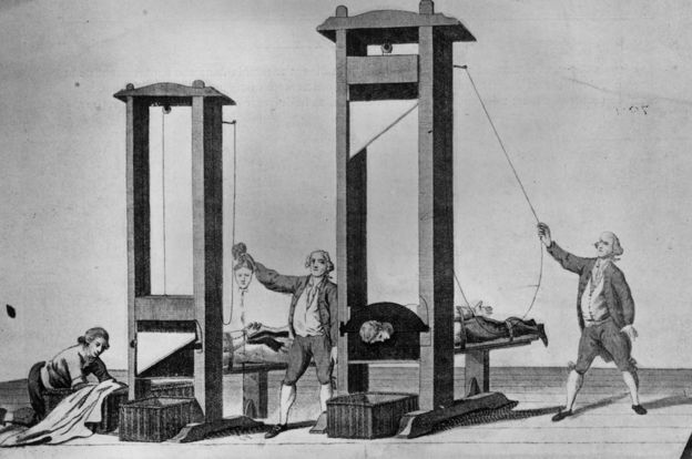 La guillotina durante la Revolución Francesa