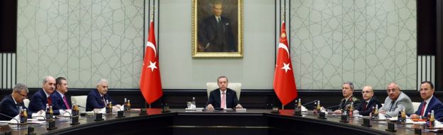 Erdogan and officials