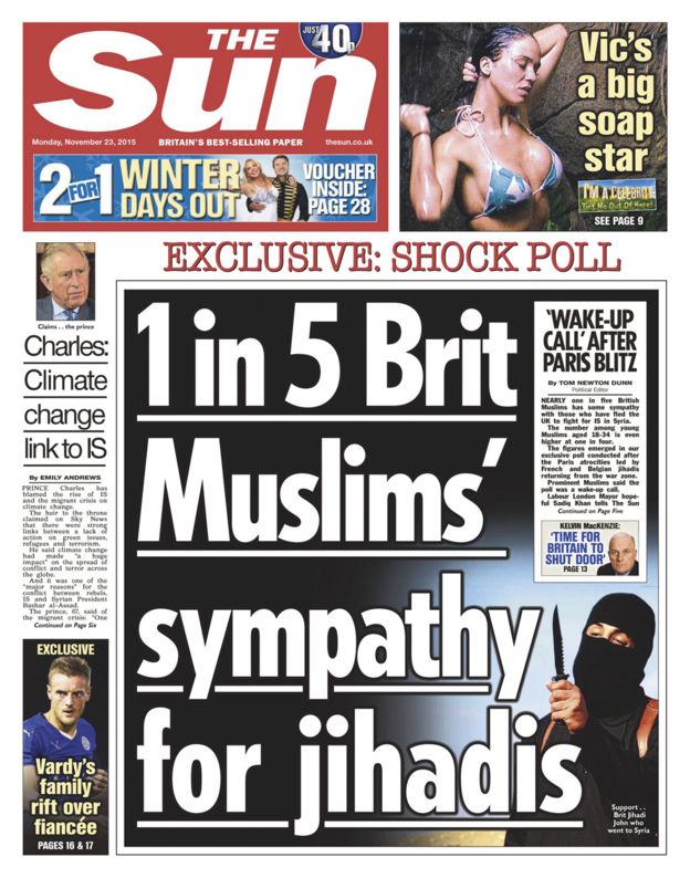 Sun front page 22/11/15