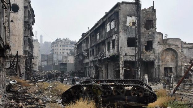 صورة للدمار في حلب