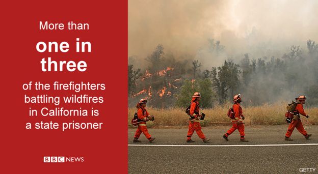 The prisoners fighting wildfires in California