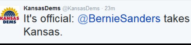 A tweet by Kansas Democratic party