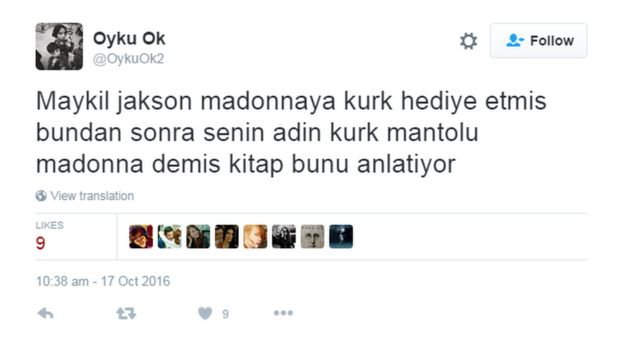 Twitter Kürk Mantolu Madonna tepkisi