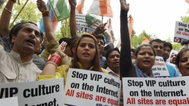 Net neutrality protest in India
