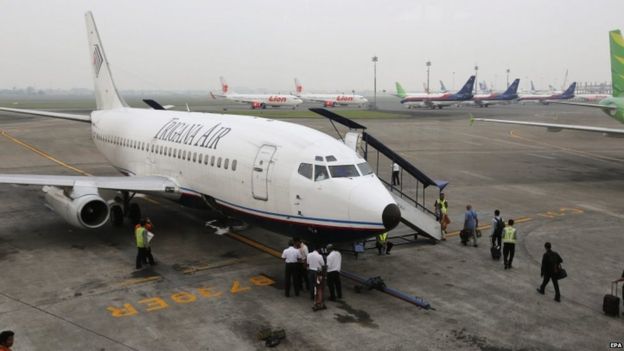 A Trigana air plane at Jakarta - file picture