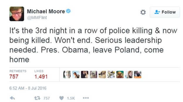 Michael Moore tweeted: 