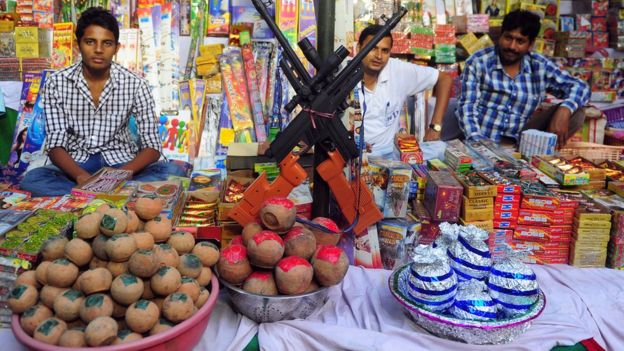 Fireworks on sale in Delhi