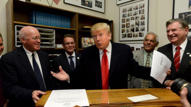 Trump registers for the New Hampshire primary