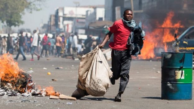 Protest in Harare, 26 Aug