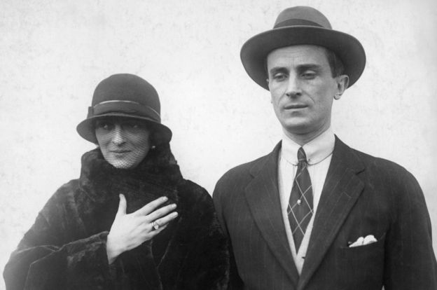 El príncipe Felix Yusupov y su esposa la princesa Irina Alexandrovna (circa 1925).
