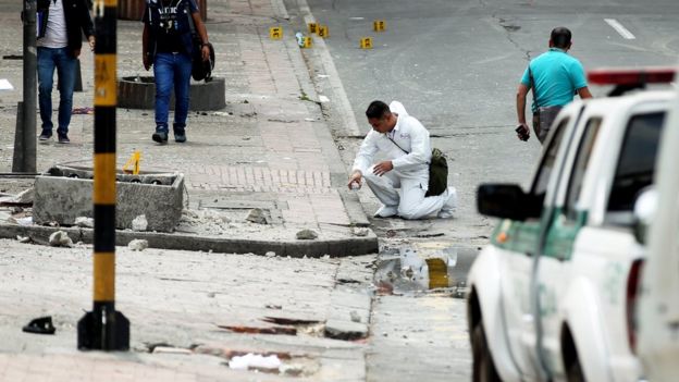 Explosión en Bogotá.