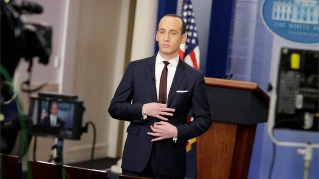 Senior Trump adviser Stephen Miller, 12 February 2017