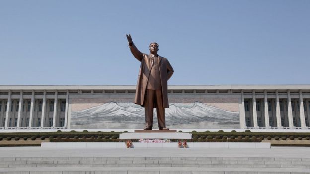 Immortal Statue of Kim Il=sung monument in Pyongyang