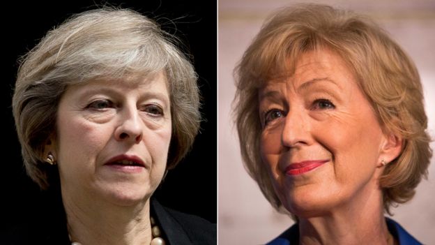 Theresa May and Andrea Leadsom