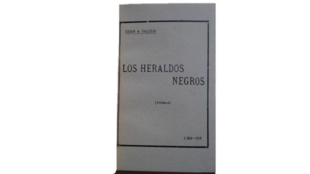 Interior del libro de poemas Los Heraldos Negros, de César Vallejo