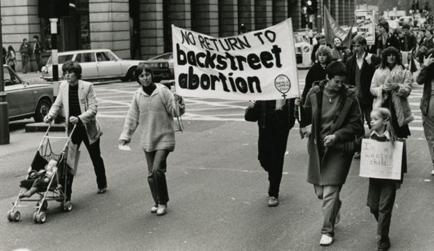Una manifestación por la libertad de elegir en 1979.