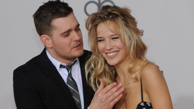 Michael Buble and his wife Luisana