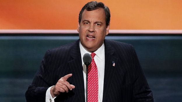 Chris Christie speaks at the Republican National Convention in July.