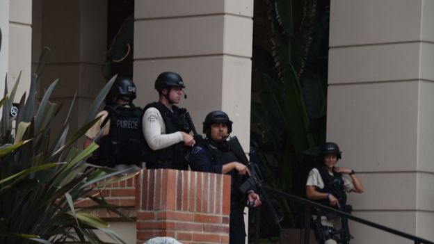 Heavy police presence on UCLA campus