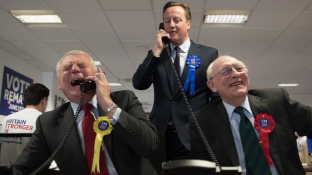 Paddy Ashdown, David Cameron and Neil Kinnock