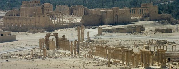The ancient Temple of Bel at Palmyra, Syria, (13 June 2009)