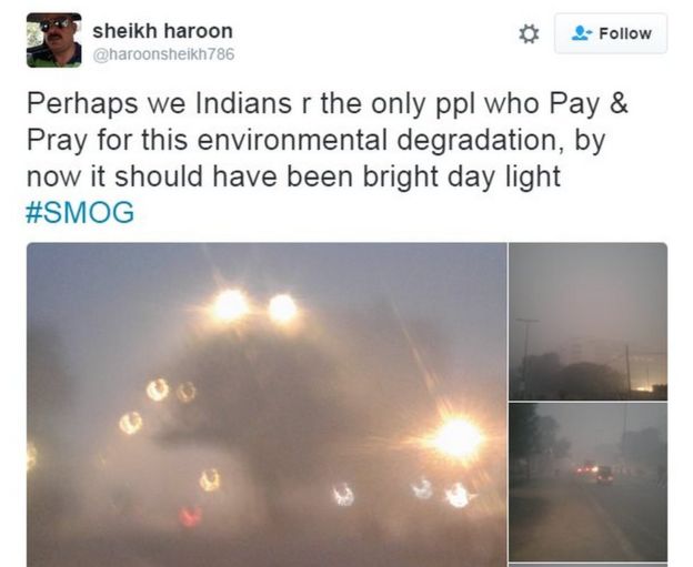 Perhaps we Indians r the only ppl who Pay & Pray for this environmental degradation, by now it should have been bright day light