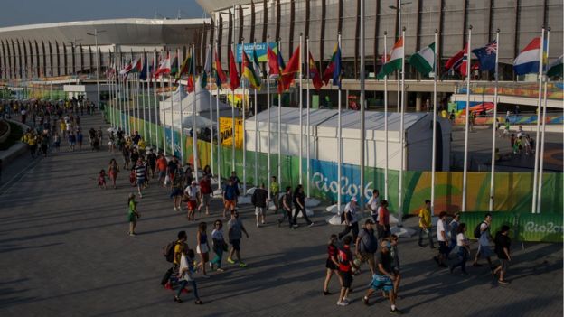 Área externa do Parque Olímpico, onde ocorreram a maior parte das competições da Rio 2016