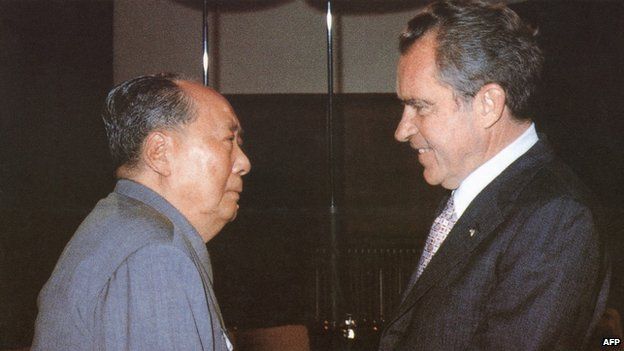 Chairman Mao and President Nixon in 1972