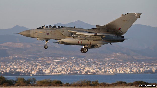 RAF Tornado returning to base in Cyprus